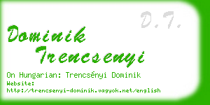 dominik trencsenyi business card