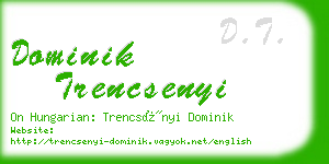 dominik trencsenyi business card